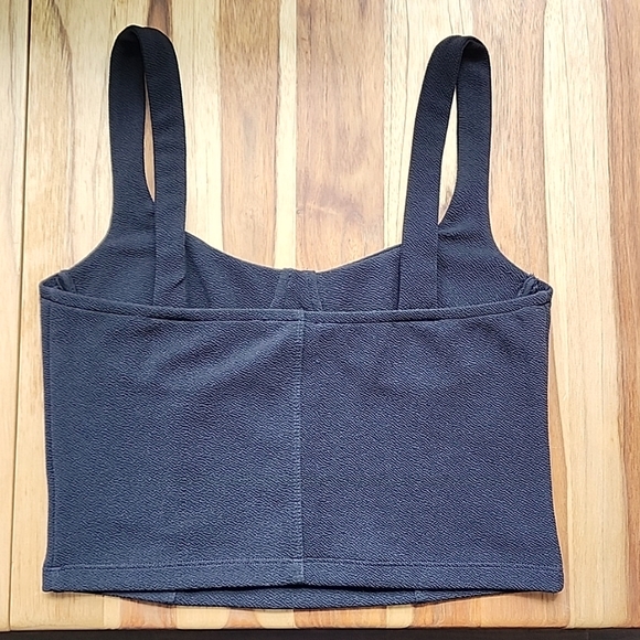 NWOT Mimosa black bustier corset crop top size L - Picture 6 of 9